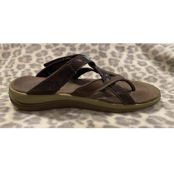 OrthoFeet Clio Women's Arch Support Comfort Sandal - Brown - Size 9 - Picture 5 of 13